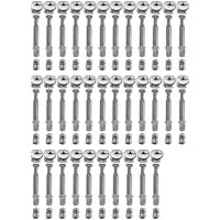 LOOTICH Kit de Excéntricas Ø15mm con Pernos M6x40mm y Tuercas M6 para Accesorios de Conexión de Muebles de Gabinete (34…
